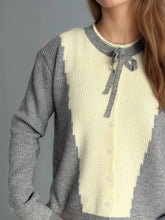 Contrast Button Down Long Sleeve Cardigan Woman Outerwear