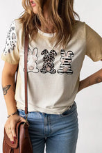 Easter Leopard Rabbit Graphic T-Shirt Woman T Shirts