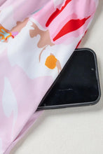 Floral Print Knotted Shoulder Smocked Maxi Dress Woman Maxi Dress