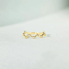 18K Gold-Plated 925 Sterling Silver Zircon Ring Fashion Jewelry