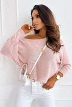 Ribbed Boat Neck Sweater Sweater Pullovers