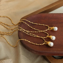 Titanium Steel Pearl Pendant Necklace Necklaces