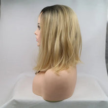 13*3" Lace Front Wigs Synthetic Mid-length Straight 12" 130% Density Hair