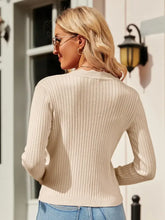 Button Up Long Sleeve Cardigan Woman Outerwear