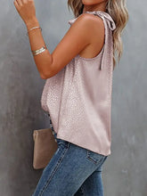 Tied Animal Print Cami Tanks & Camis