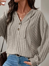 Perfee Drawstring Long Sleeve Hoodie Woman Sweatshirts