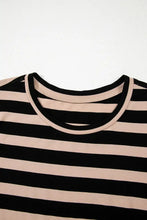 Stripe Casual Round Neck Tee Dress with Pockets Casual Dresses