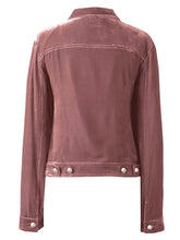 Button Up Long Sleeve Jacket with Chest Pockets Woman Outerwear