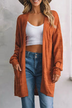 Open Front Textured Cardigan with Pockets Woman Outerwear