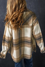 Plaid Button Up Long Sleeve Shacket Woman Outerwear