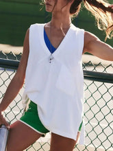 Side Slit V-Neck Tank Tanks & Camis