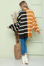 Striped Dropped Shoulder Round Neck Blouse Woman Sweatshirts
