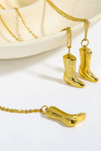 Cowboy Boot Pendant Stainless Steel Necklace Necklaces