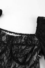 Lace Sweetheart Neck Flare Sleeve Mini Dress Woman Casual Dress