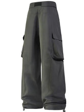 Men's Cargo Wide Leg Pants with Belt Woman Sweatpants