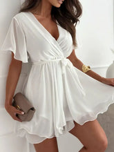 Surplice Flutter Sleeve Mini Dress Casual Dresses