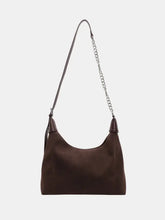 Suede Adjustable Strap Shoulder Bag Coffee Brown One Size Shoulder Bags