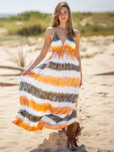 Tie-Dye Halter Neck Dress Woman Maxi Dress