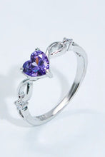 Crystal Heart 925 Sterling Silver Ring Silver Rings