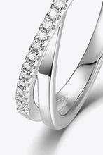 Adored Moissanite Crisscross 925 Sterling Silver Ring Rings