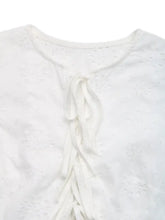 Eyelet Tie Front Sleeveless Mini Dress Woman Casual Dress