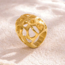 Stainless Steel Cutout Ring Fashion Jewelry