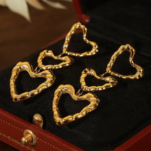 Titanium Steel Heart Earrings Earrings