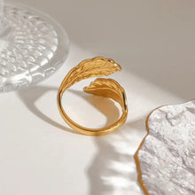 18K Gold-Plated Leaf Wrap Ring Fashion Jewelry