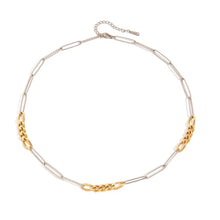 Two-Tone Chain Link Necklace Fashion Jewelry