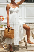 Lace Detail Smocked Midi Cami Dress Casual Dresses