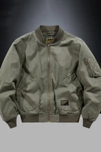 Men's Plus Size Zip Up Baseball Collar Bomber Jacket Army Green Mens Tops