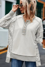 Exposed Seam Leopard Long Sleeve Sweatshirt Woman Sweatshirts