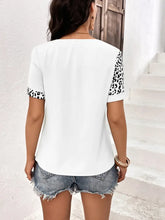 Ivy Lane Leopard Round Neck Short Sleeve Tee Woman T Shirts