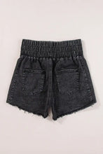 High Waist Raw Hem Denim Shorts Denim Shorts