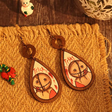 Wooden Teardrop Shape Earrings Earrings