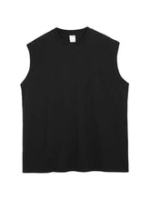 Men's Solid Color Round Neck Tank Black Mens Tops
