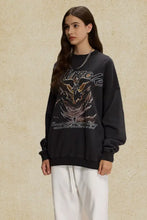 Men's Graphic Round Neck Long Sleeve T-Shirt Dark Gray Mens Tops