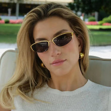 Stainless Steel C-Hoop Earrings Gold One Size Earrings