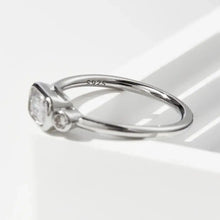 925 Sterling Silver Geometric Zircon Ring Rings