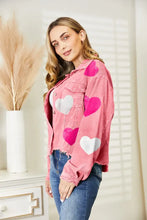 Heart Sequin Dropped Shoulder Jacket Woman Outerwear