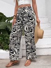 Printed Wide Leg Pants Woman Pants
