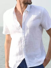 Men's Full Size Button Up Short Sleeve Shirt Plus Size Mens Tops