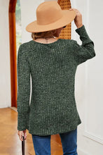 Decorative Button Square Neck T-Shirt Woman T Shirts