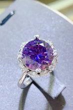 5 Carat Moissanite 925 Sterling Silver Ring Violet Rings