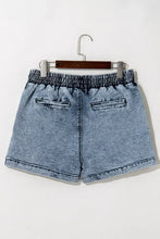Drawstring High Waist Pocketed Denim Shorts Denim Shorts