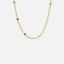18K Gold-Plated Oil Drip Bead Necklace Gold One Size Necklaces