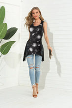 Shiny Printed Scoop Neck Strappy Tank Tanks & Camis