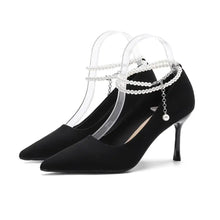 Point Toe Stiletto Pumps Black woman pumps