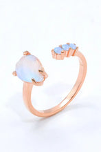 18K Rose Gold-Plated Moonstone Open Ring Rings