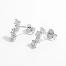 925 Sterling Silver Inlaid Zircon Stud Earrings Earrings